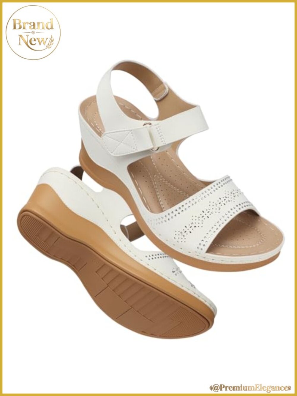Wedge Sandals Women Low Heel Rhinestone Slip On Summer Dressy Comfortable